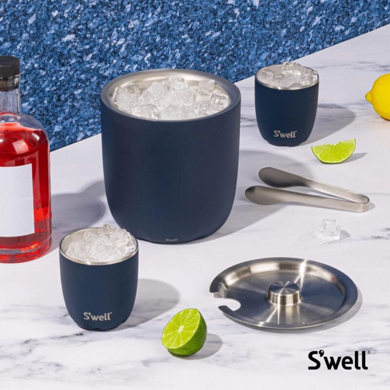 Custom S'well® Ice Bucket & Tongs - 4